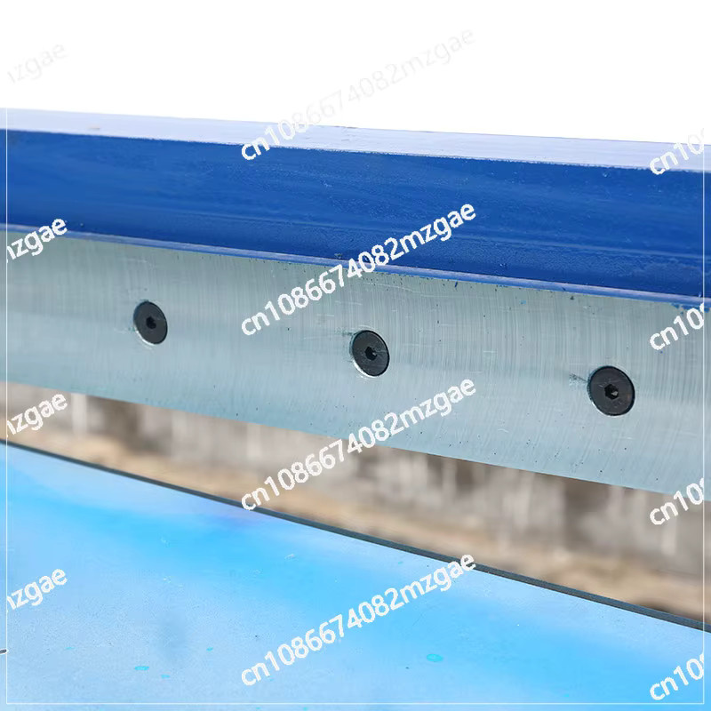 Pneumatische Fußpedal-Schermaschine in Blau für Netzgewebe, Edelstahl- und Aluminiumbleche sowie weiße Eisenbleche - Bild 4