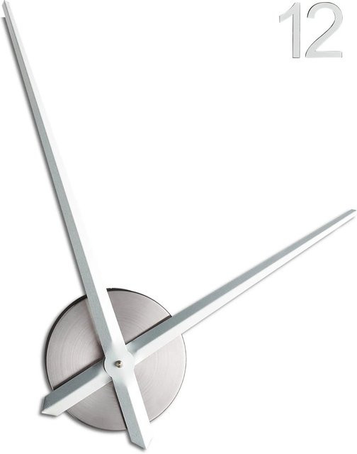 Relaxdays DIY Wanduhr aus Acryl und Metall in Silber, leise analoge Quartz-Uhr mit modernem Design, Durchmesser: 110 cm - Bild 1