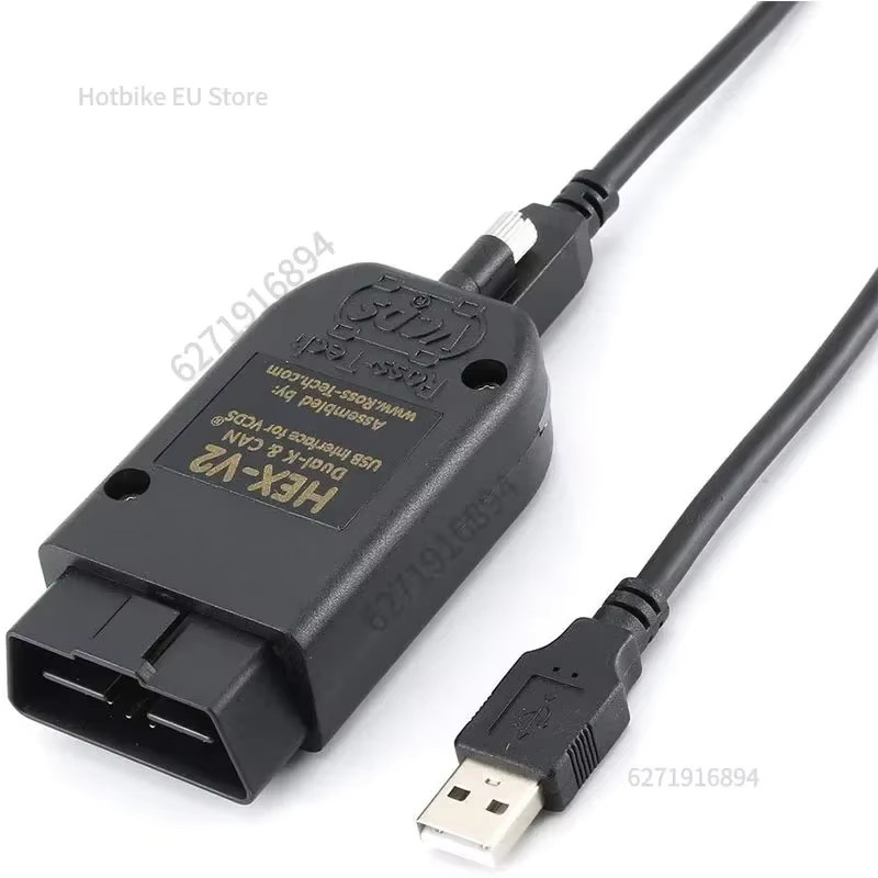 Wesheu VCDS HEX V2 OBD2 Diagnosekabel für Audi, Skoda und VW in Schwarz - Bild 3