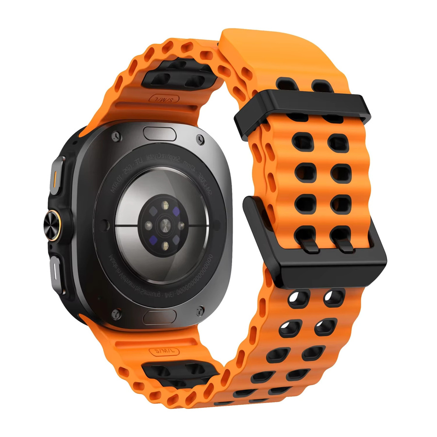 Samsung Uhrenarmband Silikon, Schwarz, Samsung Galaxy Uhr Ultra - Bild 2