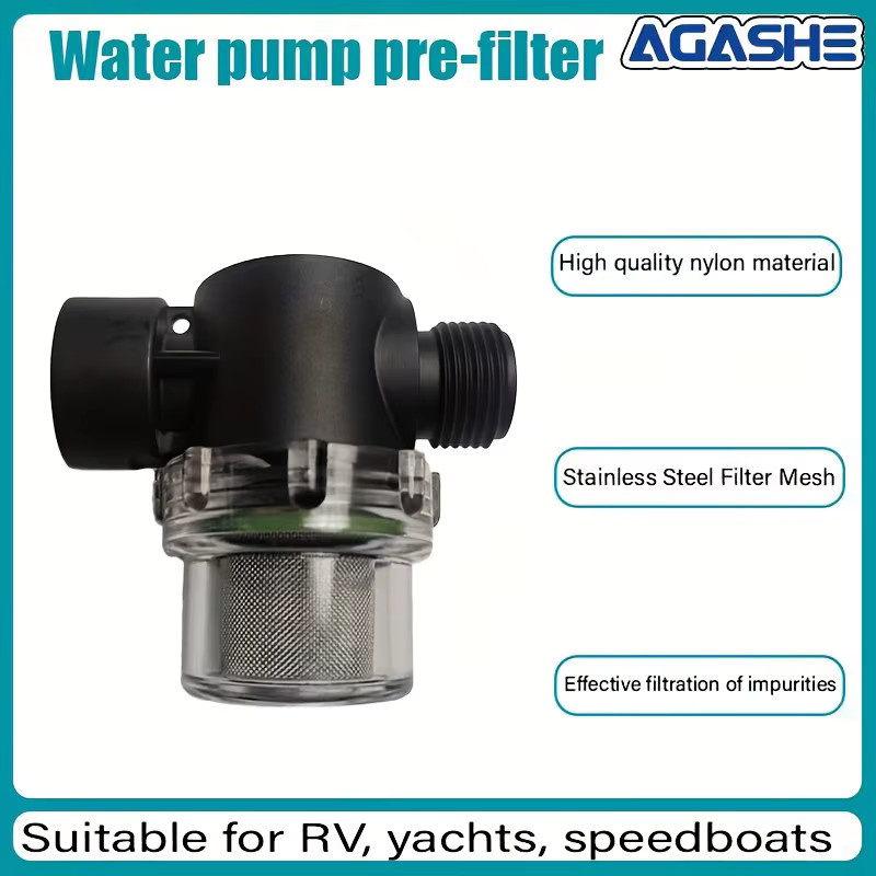 AGASHE Rotationsrohrfilter aus Edelstahl mit 60 Mesh für Wasserturm-Wasserpumpen und RV, 1/2 Zoll RO - Bild 4