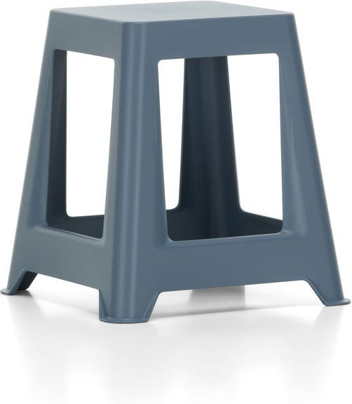 Vitra Chap Hocker aus recyceltem Kunststoff in Blau, stapelbar und minimalistisch - Bild 1