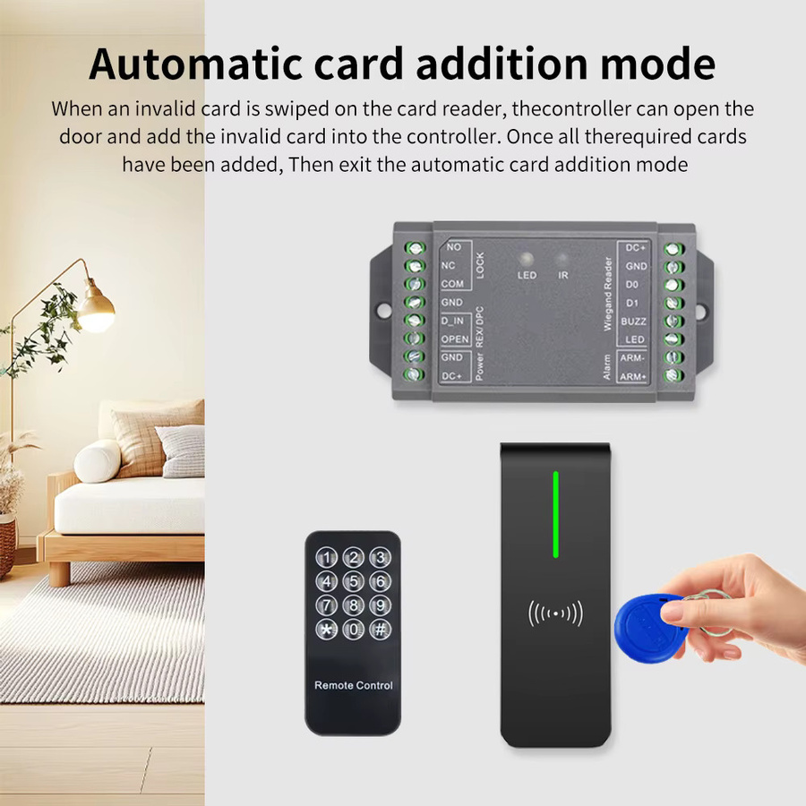 LUCKING DOOR WLAN-App Einzel-Tür-Fernbedienung Zugangskontroll-Panel Wiegand 26 44 Bit Eingangs-Controller in Weiß - Bild 3