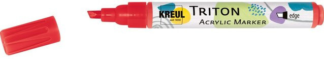 KREUL Triton Acrylmarker edge in Kirschrot mit Chisel-Spitze für Profis - Bild 1
