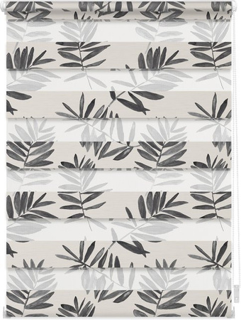 Lichtblick Duo Rollo Klemmfix blickdicht Black Watercolor Branches Schwarz
