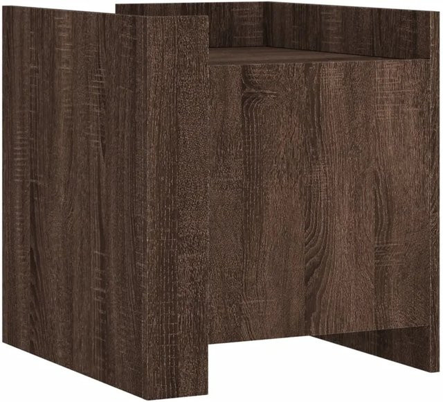 vidaXL Nachttisch in Braun mit Eichen-Optik aus Holzwerkstoff, B/T/H: 45 x 50 x 50 cm - Bild 1