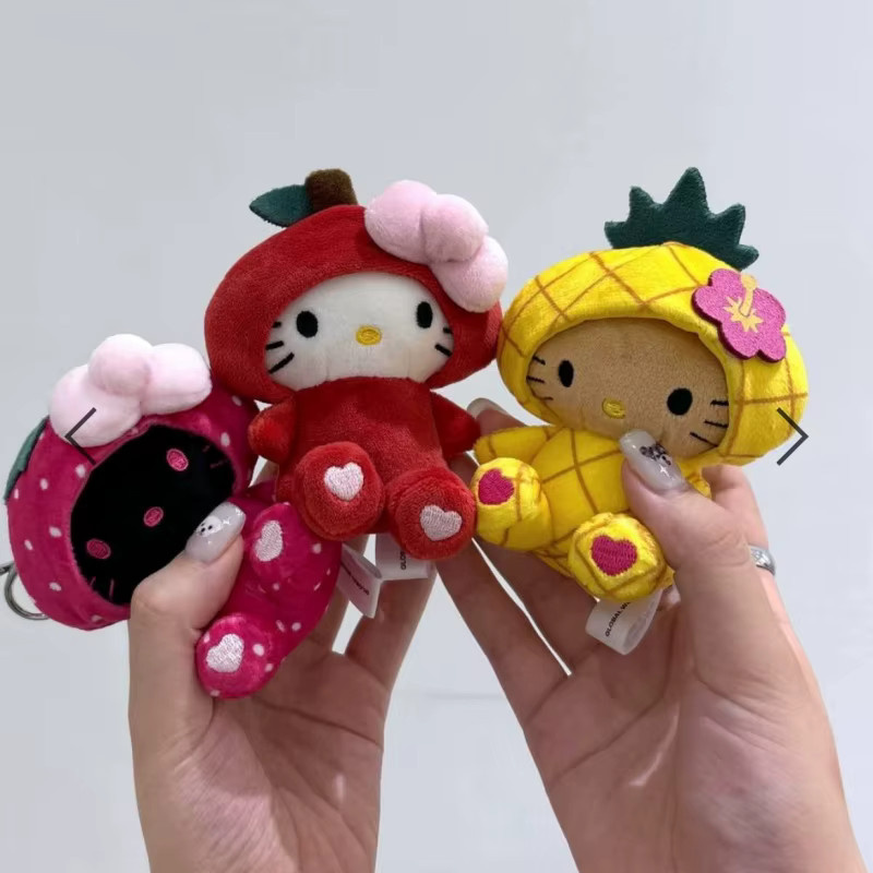 Sanrio Fruit Series Hello Kitty Plüsch-Schlüsselanhänger, Tiere - Bild 2