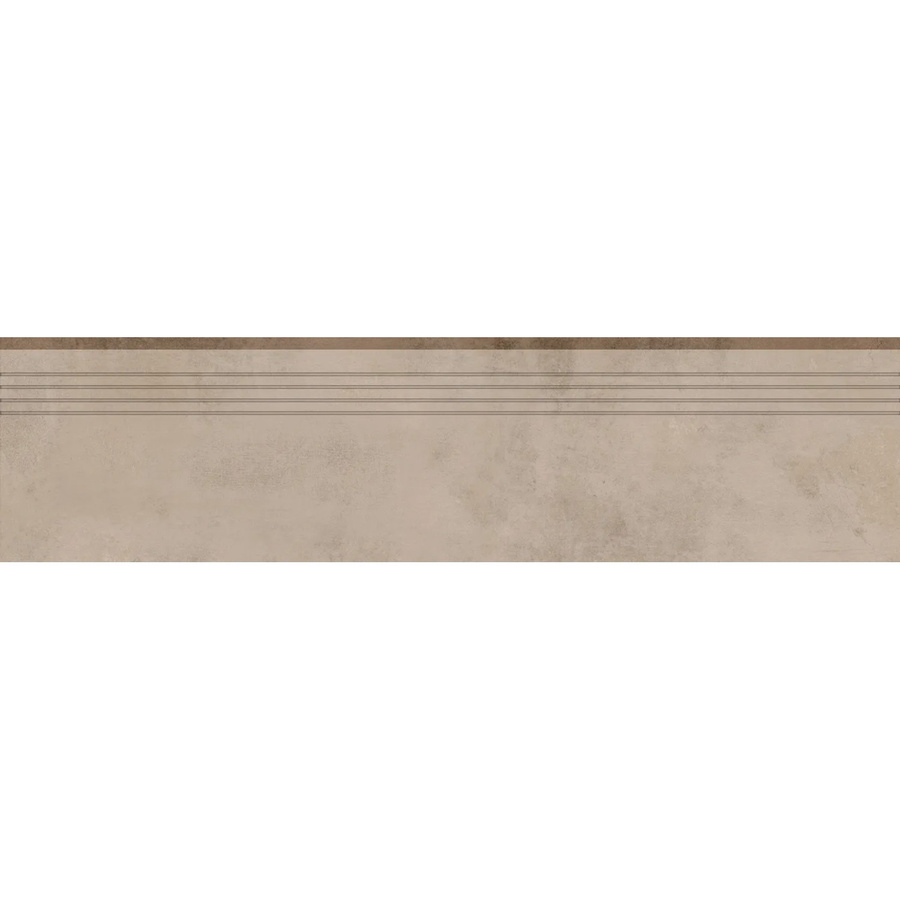 Trittstufe Denver Feinsteinzeug United Tile und Mosaic in Taupe Beige mit Betonoptik, glasiert und matt, B: 120 cm, H: 30 cm - Bild 2