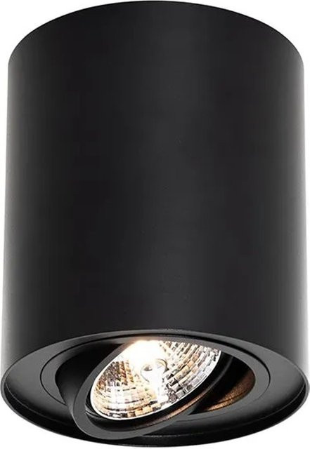 QAZQA Moderner Deckenstrahler Rondoo Up Schwarz aus Aluminium, rund, dimmbar, GU10 - Bild 1