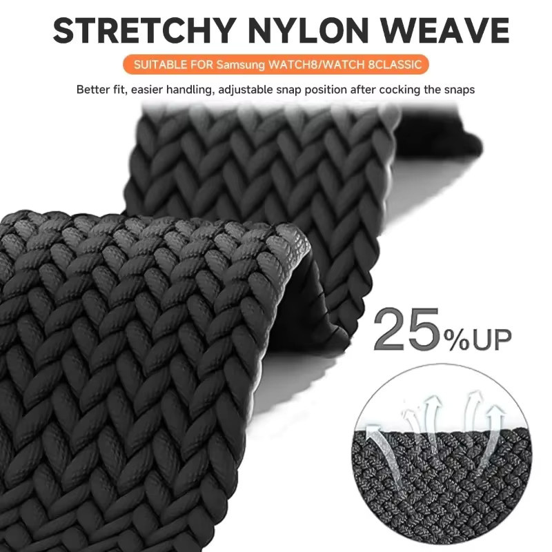 CAOWTAN Uhrenarmband Nylon, bunt, Samsung Galaxy Watch 8 40 44 mm, 8 klassische 46 mm, Galaxy Ultra 2025 - Bild 4