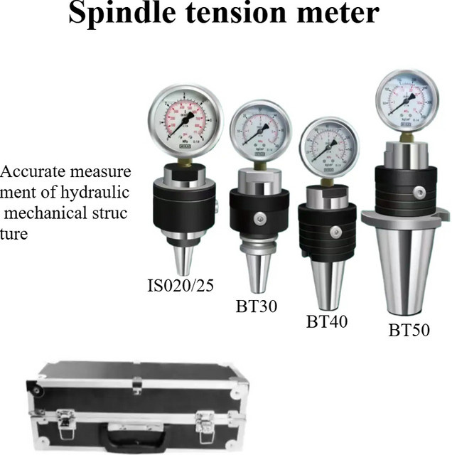 SYS Spindel-Spannungstester für Bearbeitungszentren mit Kraftmanometer für BT30, BT40 und BT50 in Silber - Bild 1