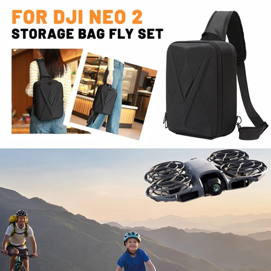 DJI Neo 2 Kamera Tasche Hartschalen Rucksack in Schwarz - Bild 3