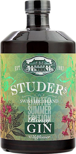 Studer Swiss Highland Honey-Wildflower Gin, Schweiz, 33,3 % Vol., 0,7 l - Bild 1