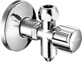 Schell Eckventil COMFORT G 1/2 AG x G 3/8 AG mit Entleerungsstutzen in Chrom - Bild 1