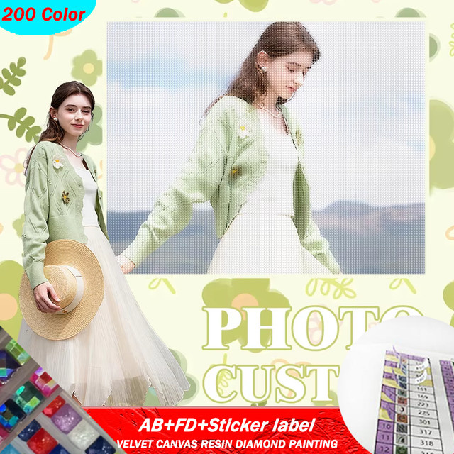YEHUA STAR DIY 5D Mosaik Stickerei Set mit AB Harz Diamanten in Multicolour, Breite: 60,0 cm, Höhe: 40,0 cm - Bild 1