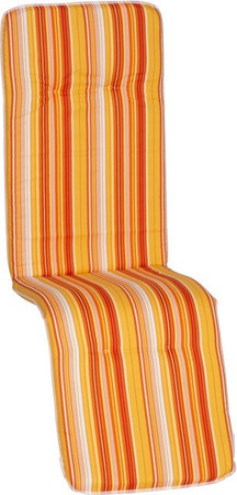 Beo Relax-Paspelauflage Edremit Gestreift in Orange, Gelb und Weiß, Rechteckig