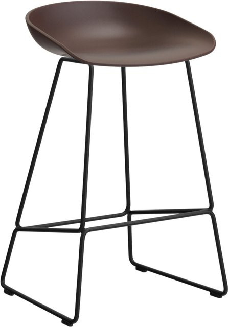 HAY About A Stool AAS 38 Hocker in Lila mit Stahlgestell und Polypropylen-Sitzschale - Bild 1