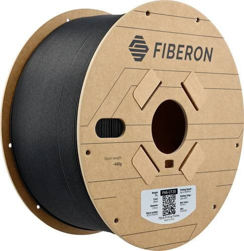 Polymaker Fiberon PA6-CF20 Filament Kohlefaserverstärkt Schwarz 1,75 mm 3000 g - Bild 1
