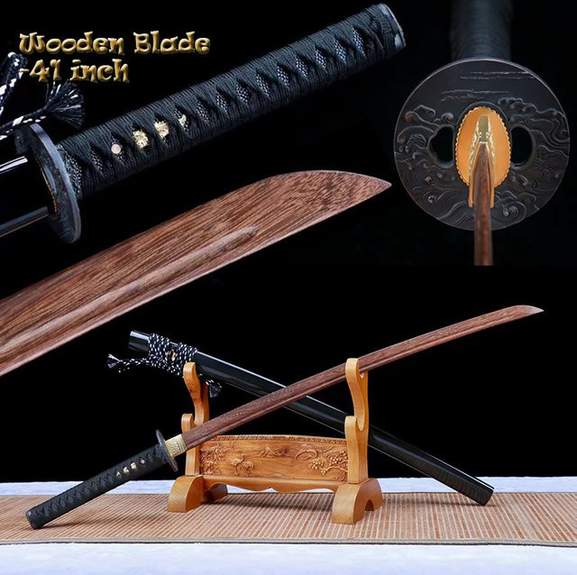 Iaito-Trainingsschwert aus Holz in Braun als dekoratives Katana-Schwert für Erwachsene - Bild 1