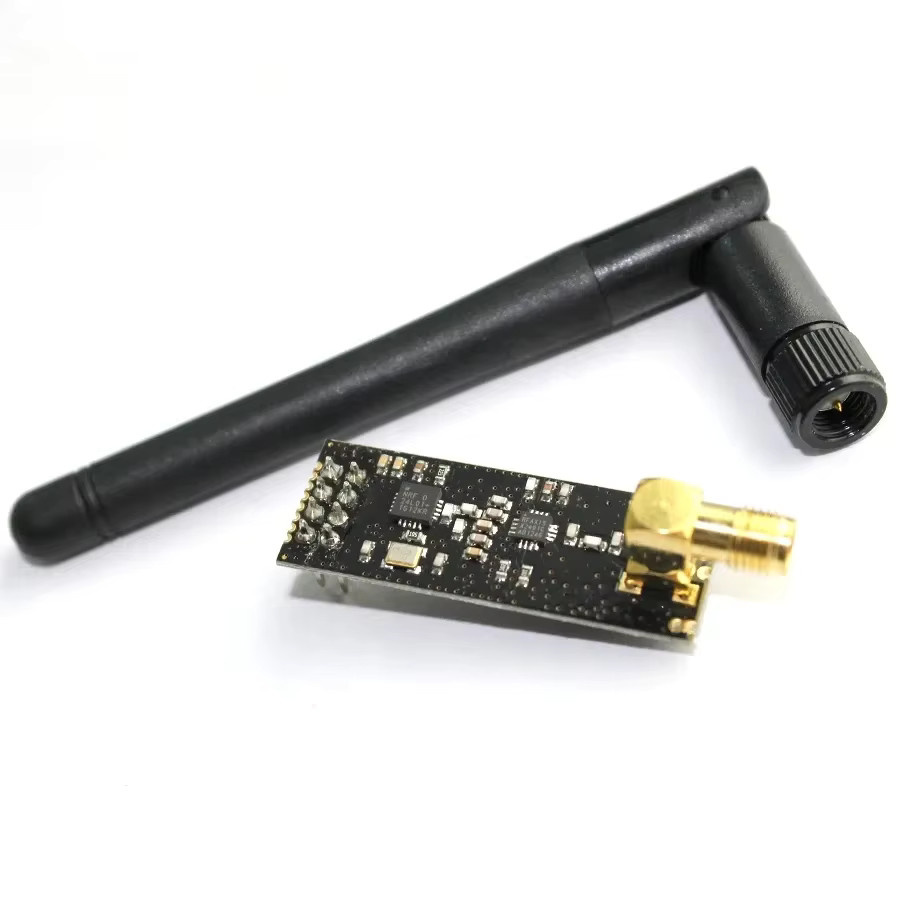 NRF24L01 PA LNA Wireless Modul mit Antenne für Arduino, 2,4 GHz Funkmodul mit 1100 Meter Reichweite, Schwarz - Bild 2
