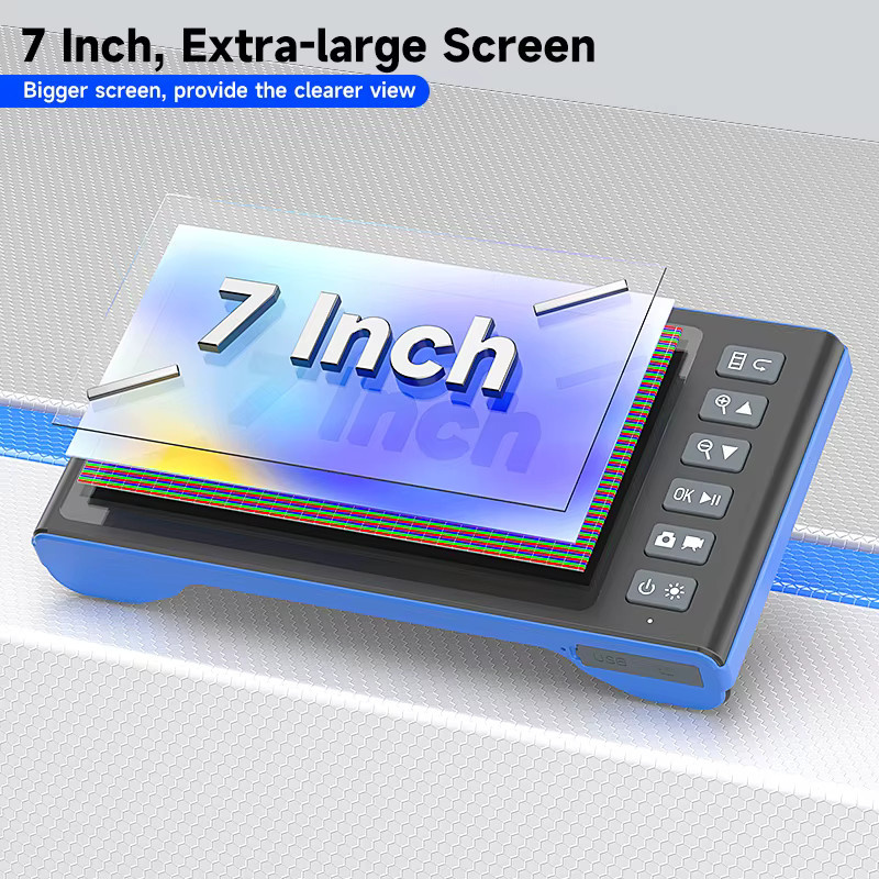ENWOR HD1080p Dual Triple Lens Endoskop Kamera mit 7 Zoll Bildschirm und 32GB TF-Karte, 9,5 Grad automatische Drehung für die Auto Inspektion - Bild 2