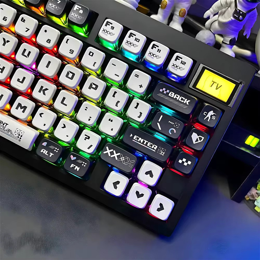 Pudding Tastenkappen Set im SA-Profil aus PBT mit 125 Tasten, durchscheinend in Binär-Anime-Design für MX mechanische Tastaturen (60%, 75%, TKL, 96%, 100%) - Bild 2