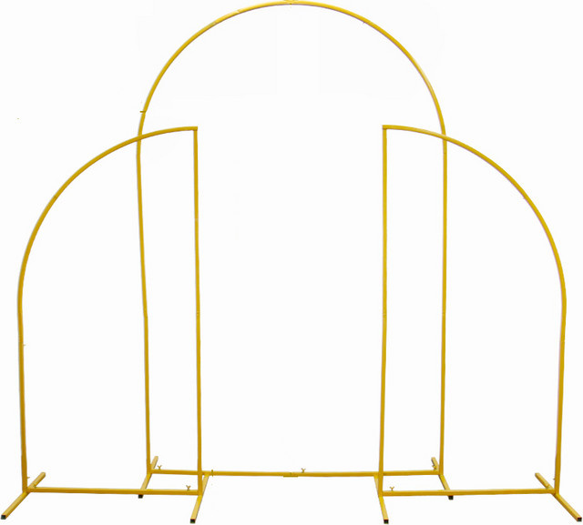 ChangYiMei Metall-Hochzeits-Gartenbogen in Weiß als runder Ballonbogenrahmen für Hochzeiten und Geburtstage im Innen- und Außenbereich - Bild 1