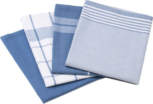 GÖZZE Geschirrtücher 4er Pack aus Baumwolle, Blau, B/H: 50 x 70 cm - Bild 1
