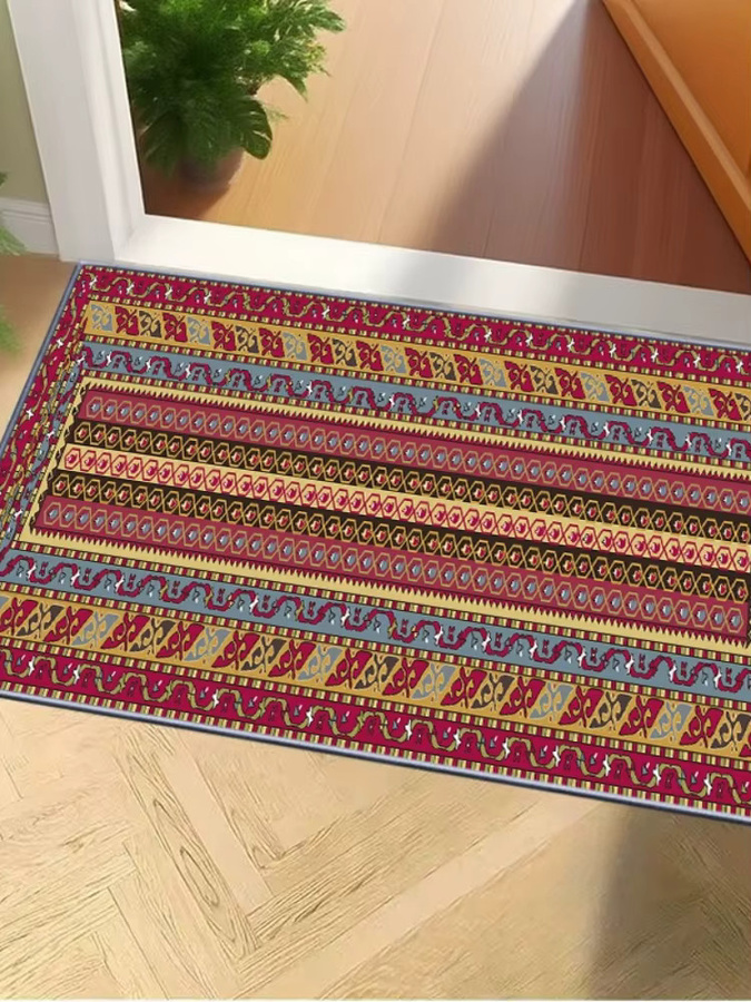 VIKAMA Persischer Teppich im marokkanischen Stil, rutschfeste Bodenmatte in Multicolour für Wohnzimmer, Schlafzimmer oder Küche - Bild 2