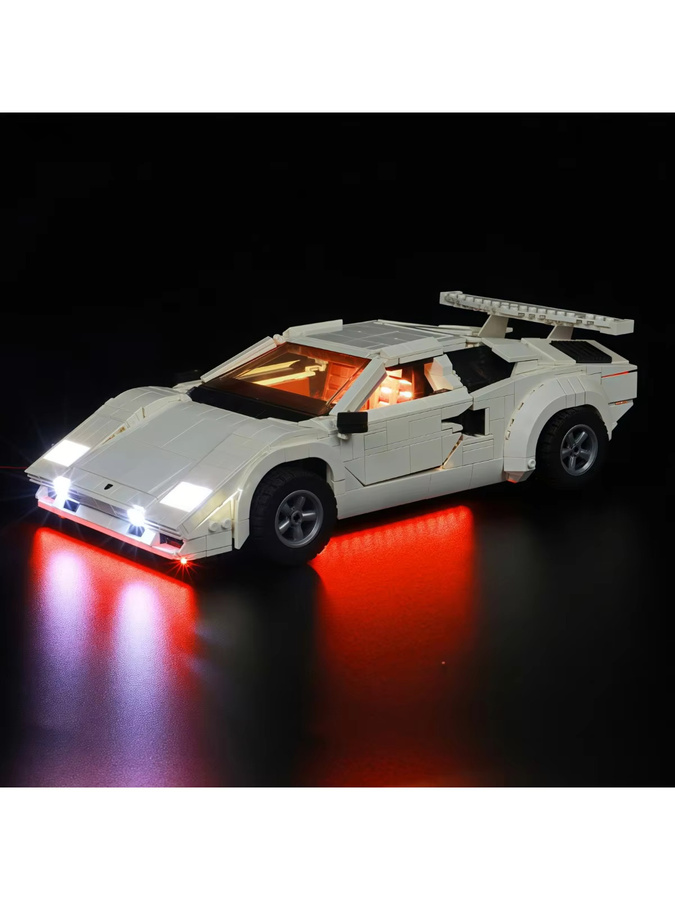 MAXCXT LED-Licht für LEGO 10337 Countach 5000 Quattrovalvole, dekorative DIY-Lampe in Weiß - Bild 4