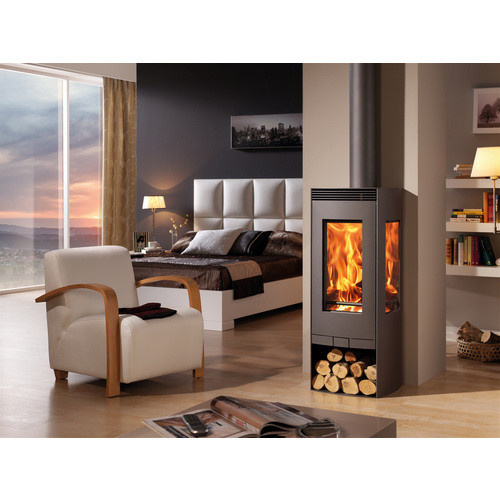 PANADERO Kaminofen Alba in Schwarzmetallic aus Stahl mit 9,5 kW Leistung - Bild 2