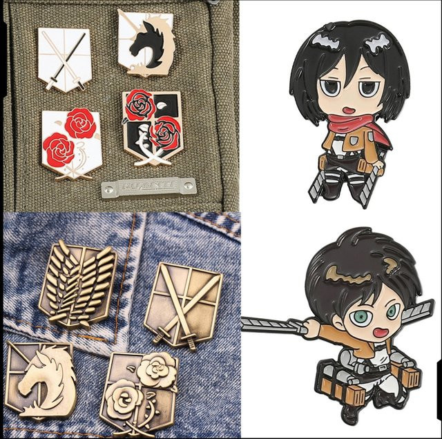 Bandai Attack on Titan Einhorn Anstecknadel, Metall, Bunt - Bild 1