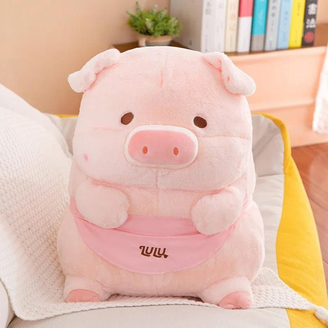 Yiran Health & Beauty Lulu Rosa Dickes Schwein Puppe Plüschtier, ab 3 Jahre - Bild 1