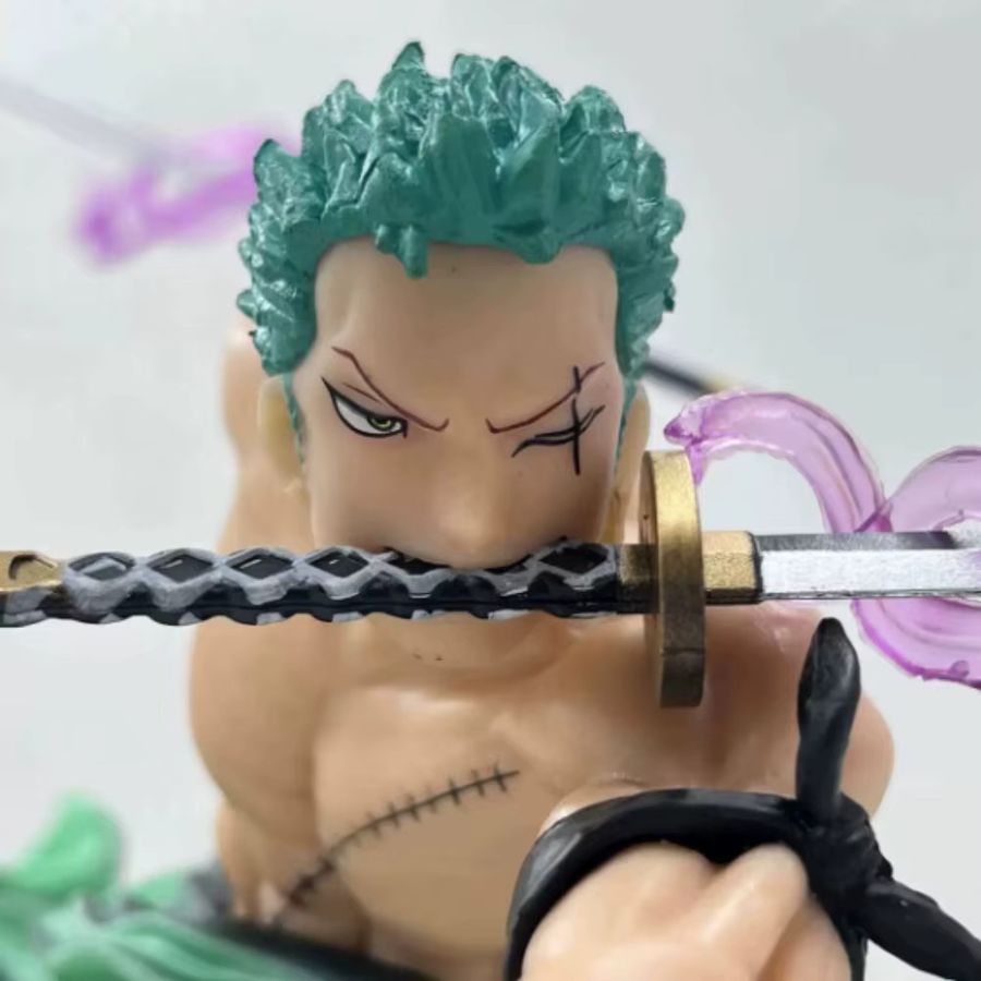 Bandai One Piece Serie Solon Three Knife Flow Doppelköpfige Schnitzerei Tischdekorationsfigur - Bild 4