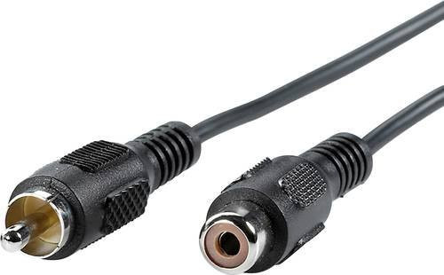 Value Cinch Video Anschlusskabel Schwarz, Länge: 5,00 m, 1x Cinch-Stecker auf 1x Cinch-Buchse - Bild 1