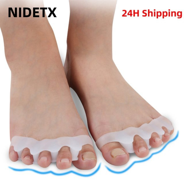 Silikon Zehenseparator Bunion Corrector, Schwarz, Unisex, 2 Stück - Bild 1
