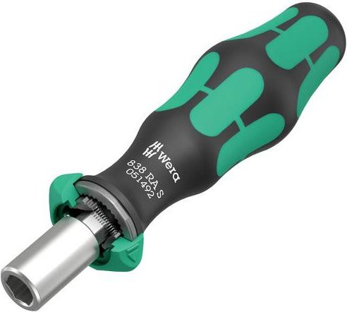 Wera Bits-Handhalter 838 RA S mit Ratschenfunktion, grün, Länge: 10,2 cm - Bild 1