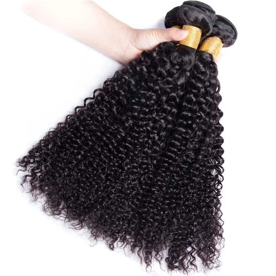 Peruanische Kinky Curly Echthaar-Bündel, Haarverlängerungen Remy, Damen - Bild 2