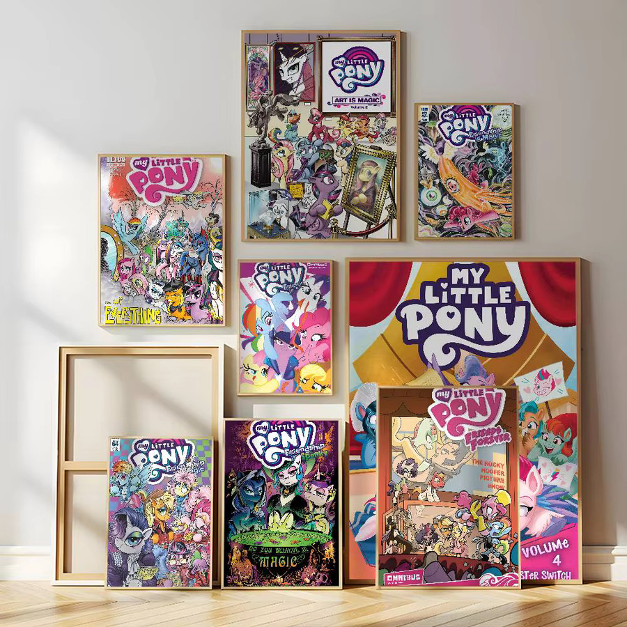 Selbstklebendes Wandbild My Little Pony Cartoon Poster, Wasserdichter Wandaufkleber in Mehrfarbig, Rechteckiges Motiv für deine Zimmerdekoration - Bild 2