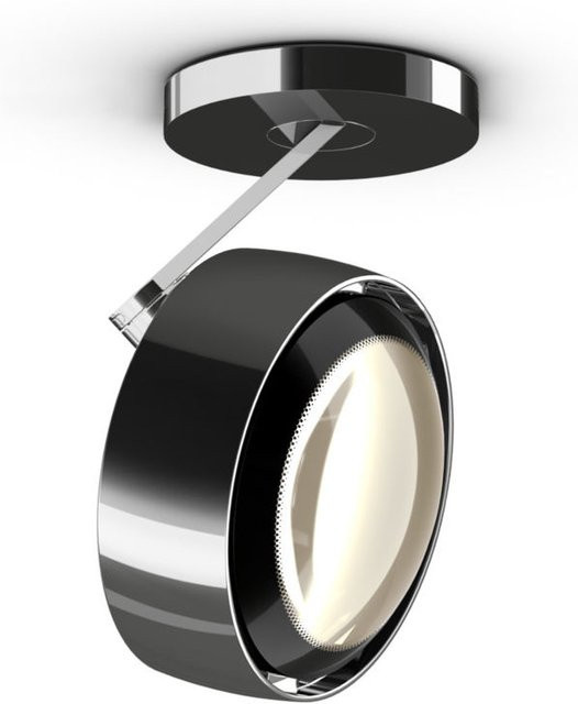 Occhio Più alto 3d up VOLT LED-Deckenstrahler in Chrom mit schwarzer Linse, dimmbar und warmweiß (3000K) - Bild 1