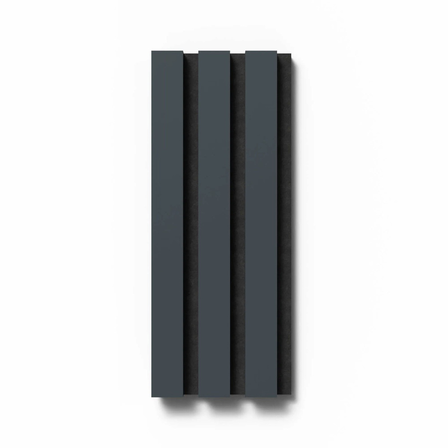 Denpanels Akustikpaneel Muster Linoleum Smokey Blue mit schwarzem Filz in Streifenoptik, B: 29,5 cm, H: 15 cm - Bild 2