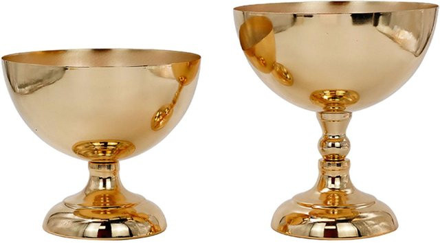 Homyl Herz-Blumenvase aus Metall in Gold für Hochzeitsarrangements und Tischdekoration - Bild 1