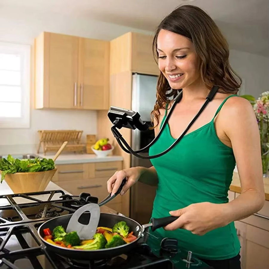 Flexibler Lazy Neck Handyhalter und Tablet-Ständer in Schwarz für iPhone, Huawei und Xiaomi - Bild 5