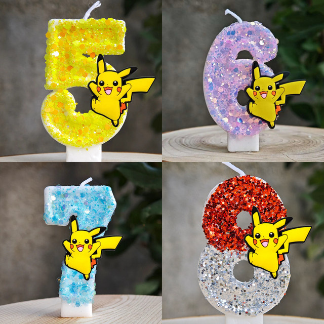 Potdemiel Pikachu Geburtstagskerzen Set für Kuchen-Dekoration, Multicolor - Bild 1