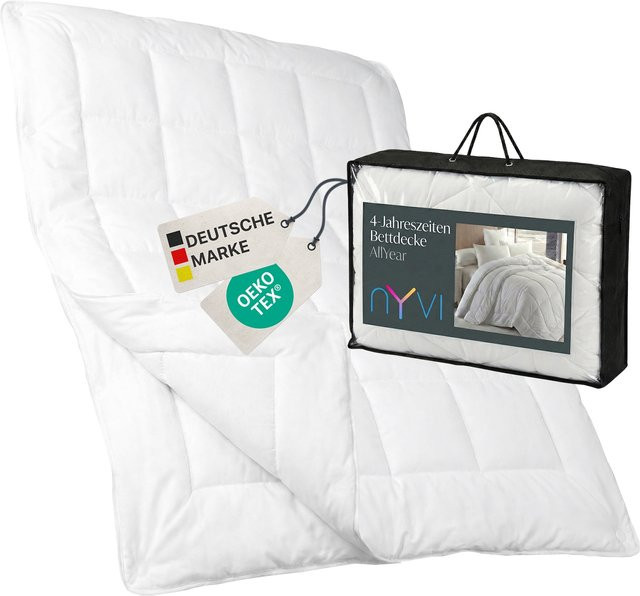 NYVI DreamScience AllYear 4-Jahreszeiten Bettdecke Set aus Sommerdecke und Übergangsdecke zur Winterdecke, Waschbar, B/H: 155 x 220 cm, 2er Set - Bild 1