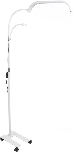 Aimo Lash Light Eyelash Tech Stehlampe mit Telefonhalter und Rollenfuß in Weiß - Bild 1