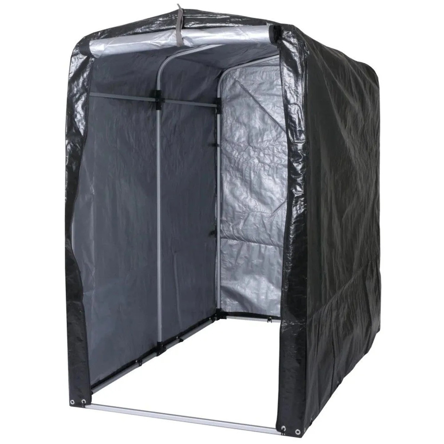 Fahrradgarage MCW-N61 in Anthrazit, wasserfeste Aufbewahrungsgarage aus Aluminium mit UV-Schutz, H x B x T: 201 x 121 x 201 cm - Bild 2