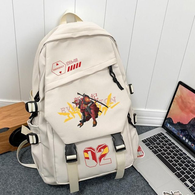 3-teiliges Schulrucksack-Set für Schüler in Beige aus Oxford-Stoff mit Schultasche und Federmäppchen - Bild 1