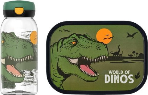 Mepal Campus Lunchset Dino in Grün mit Trinkflasche und Brotdose inklusive Besteck und Trennfächern - Bild 1