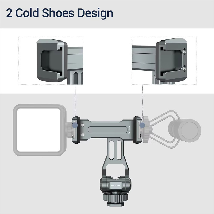 VRIG Metall Handy Stativhalterung Smartphone Adapter mit Cold Shoe und Arca-Swiss für iPhone und Samsung - Bild 4